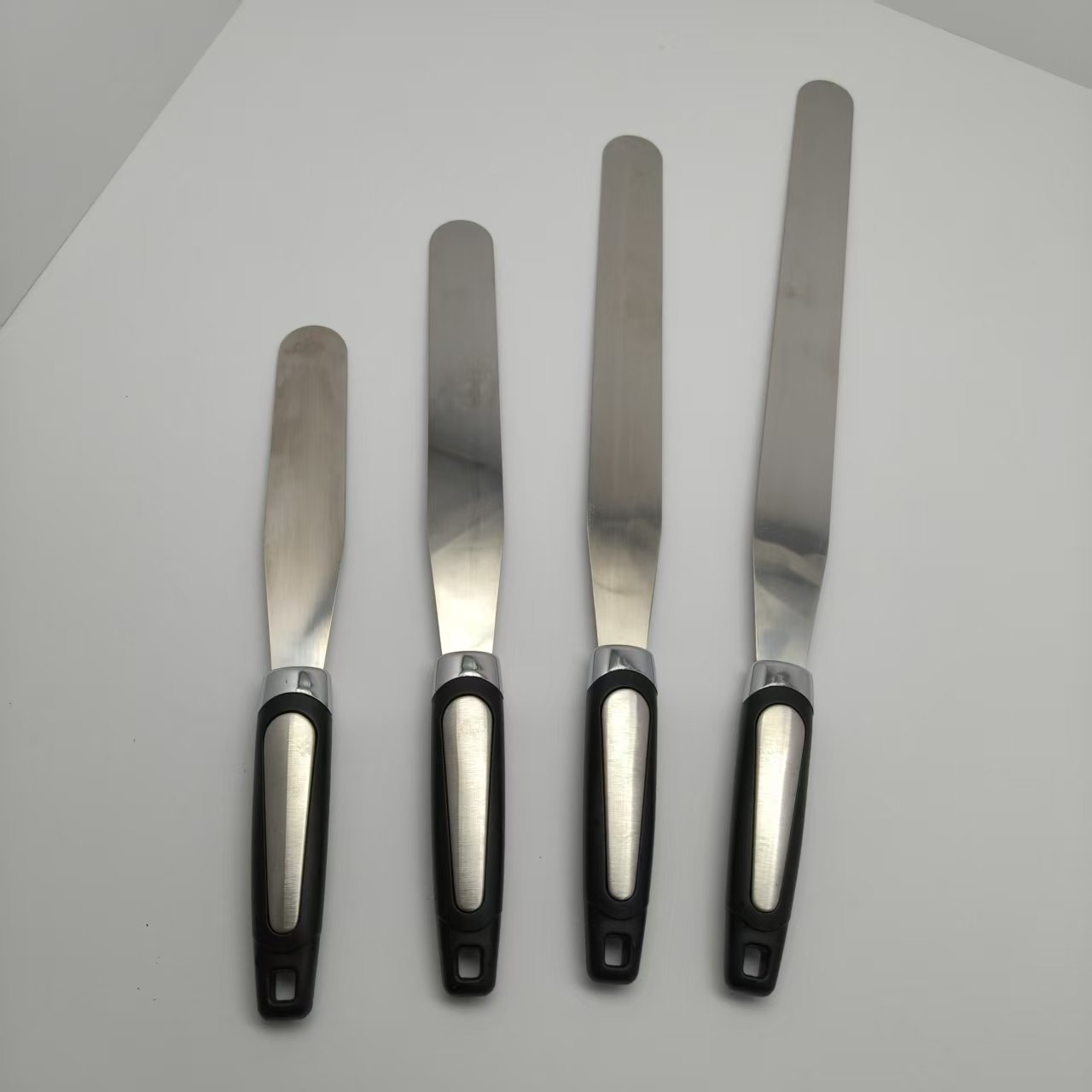 Espátula de acero inoxidable, herramientas para hornear y decorar, cuchillo desmoldeador de pasteles de 6-8-10 pulgadas con borde recto y plegable, raspador, cuchillo para postres image 5