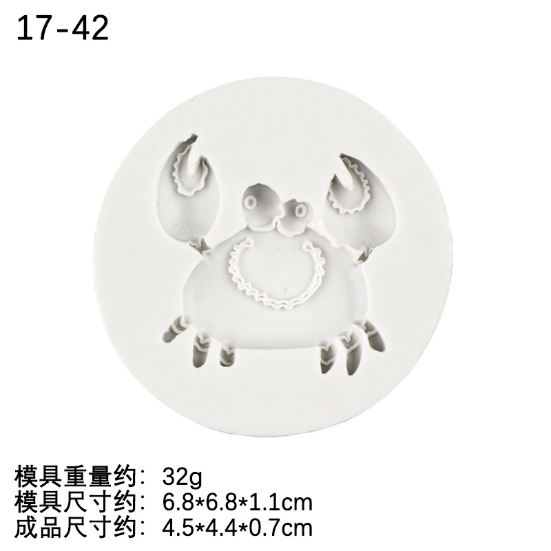 Océano serie delfín tortuga de mar caballito de mar estrella de mar cangrejo Coco árbol fondant pastel de chocolate decorativo molde de silicona