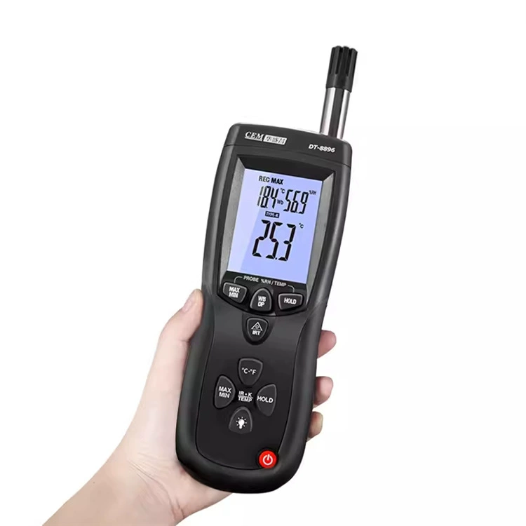 Huasheng Chang CEM Высокоточный термостат-гигрометр DT-8896 Тестер температуры и влажности Три в одном Таблица измерения температуры и влажности