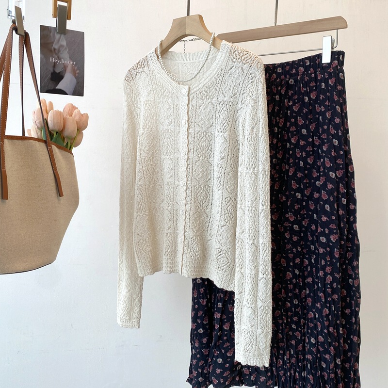 26 New Summer Products, High-Quality Hemp Knitwear, Round Neck, Cut-Out Long-Sleeved Cardigan, Exquisite Ladylike Style V2202 26 New Summer Products, High-Quality Hemp Knitwear, Round Neck, Cut-Out Long-Sleeved Cardigan, Exquisite Ladylike Style V2202