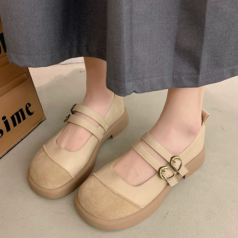Loefu обувь женская обувь на толстой подошве Mary Jin одиночная обувь женская летняя новая новая новая китайская ретро-академическая обувь