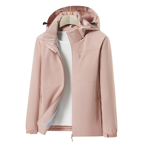 23 new winter outdoor jacket for women, velvet and thickened one-piece warm windbreaker, men's casual jacket, group purchase and customization