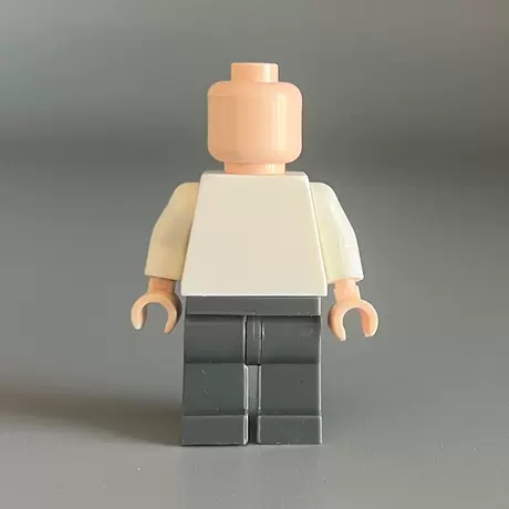 Body minifigure-white upper and dark gray on bottom