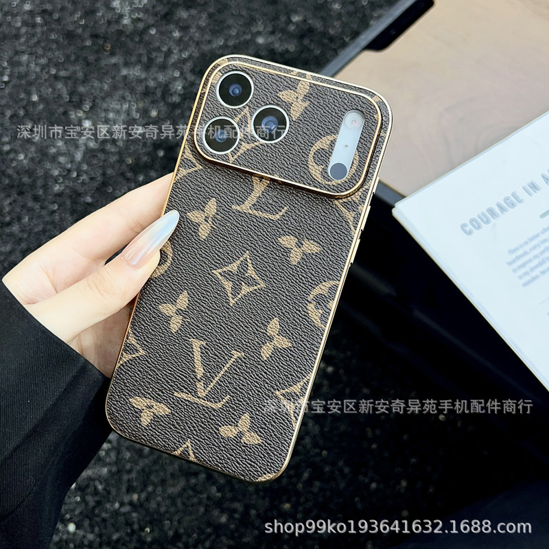 欧美潮牌电镀保护壳适用iPhone17ProMax全包精孔高级感苹果手机壳|undefined