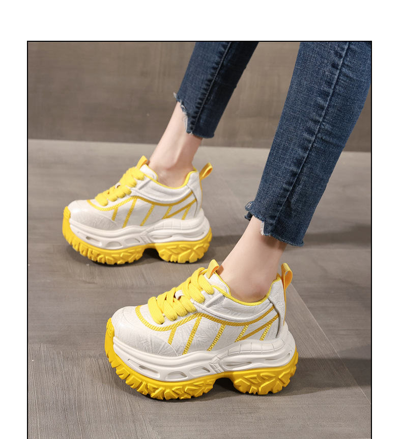 Giày sneaker nữ chunky đế dày tăng chiều cao phong cách thể thao — màu hồng chi tiết 11