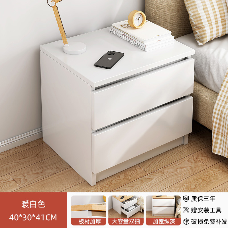 Mesa de cabecera simple, moderna y simple, gabinete de cabecera doméstico, dormitorio de alquiler, 2026 nuevo estante de cabecera