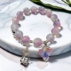 AB12 Colorful Sakura Blue Butterfly Heart Chain Mask Bracelet