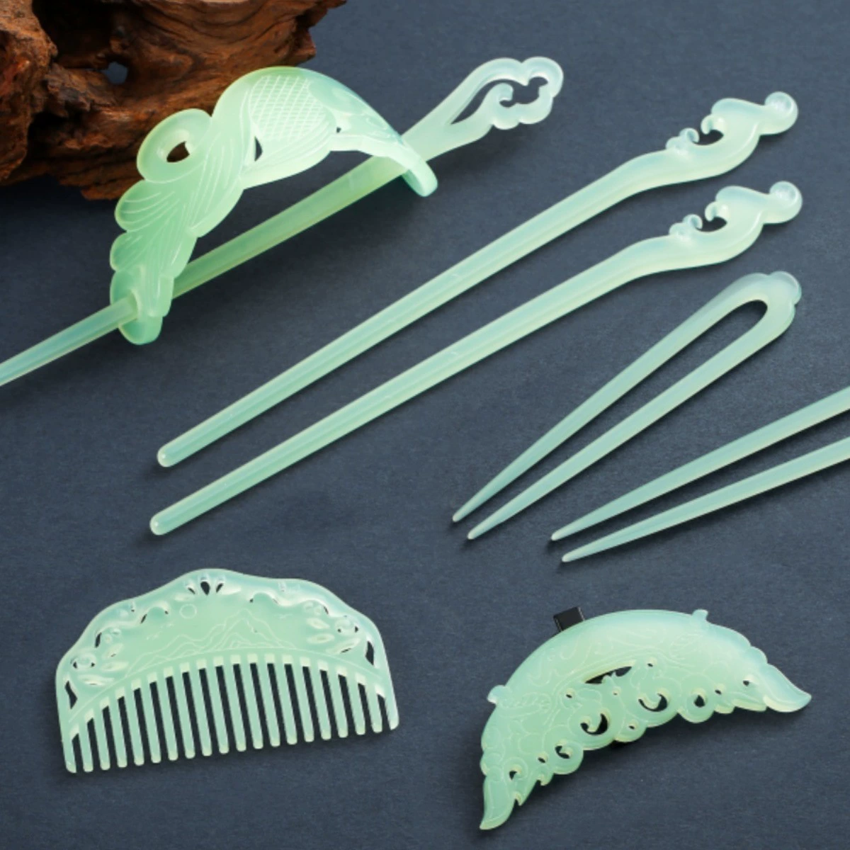 Hanfu, hair accessory, retro hairgrip, full set