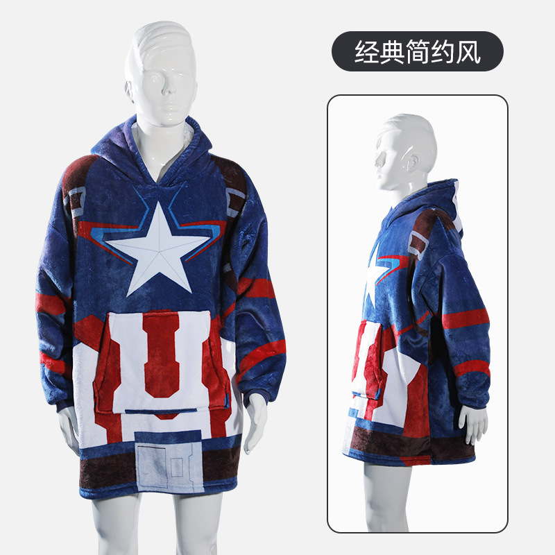 Cross-Border Export Model Captain Art Home Clothes New Autumn and Winter Pullover Sweatshirt Hoodie Flannel Pajamas Home Clothes Cross-Border Export Model Captain Art Home Clothes New Autumn and Winter Pullover Sweatshirt Hoodie Flannel Pajamas Home Clothes