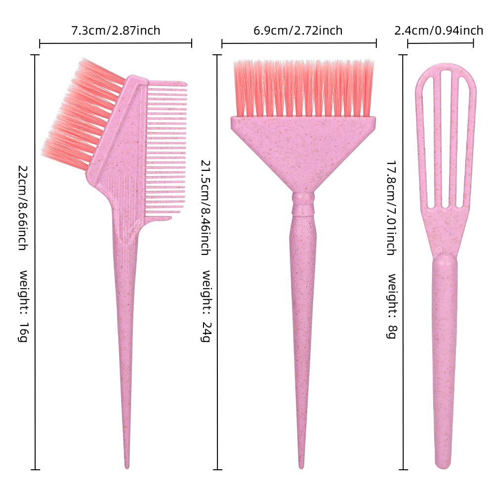 Juego de teñido profesional de 6 piezas de cuenco de teñido de cabello doméstico cepillo blando mezclador de pasta herramientas de teñido de cabello de aceite de cocción profesional