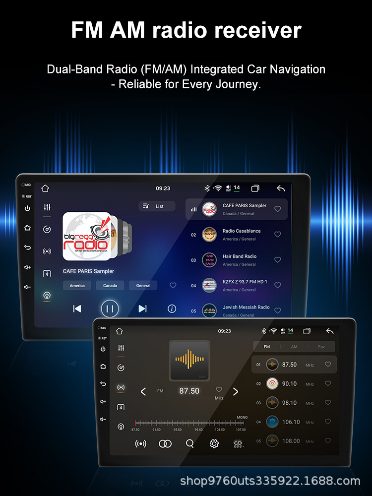 Cross-border 9inch 10inch FYT7865 Android Universal Device 8+128 Reverse Camera Bluetooth Carplay Car Navigation