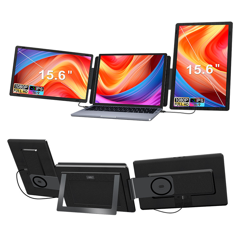 pantalla portátil de doble línea de doble pantalla conmutación horizontal y vertical de doble pantalla subpantalla de computadora portátil