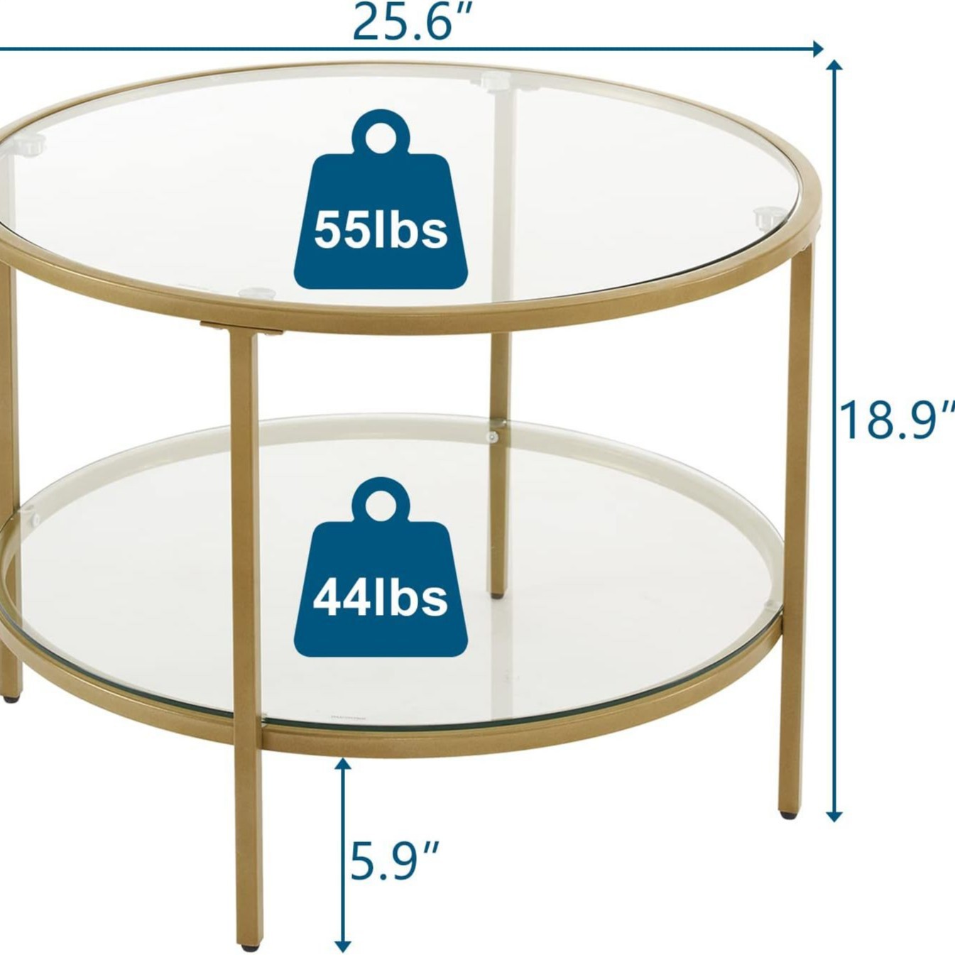 Mesa de té cúpula transfronteriza sala de estar transparente mesa de café de oro de champán lujoso de alto valor simple mesa redonda