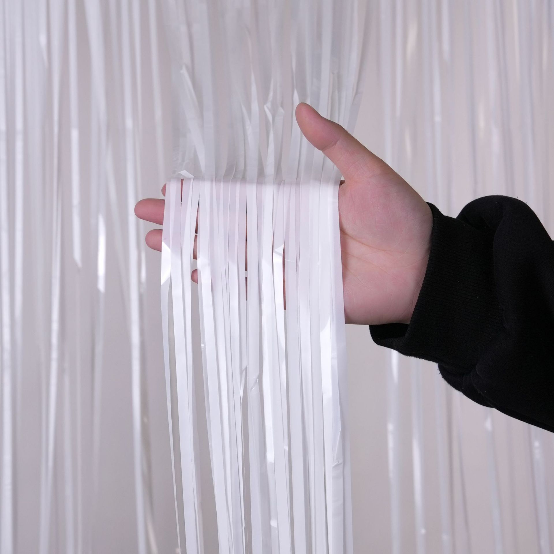 Macaron cortina de lluvia Aliexpress decoración de la escena de la fiesta cortina de la ceremonia de boda cinta