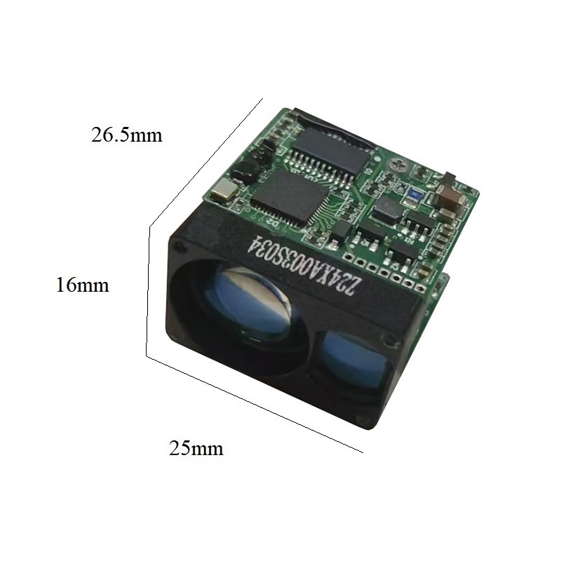 2km脉冲式激光测距tof range sensor高尔夫测量 UART激光测距模块