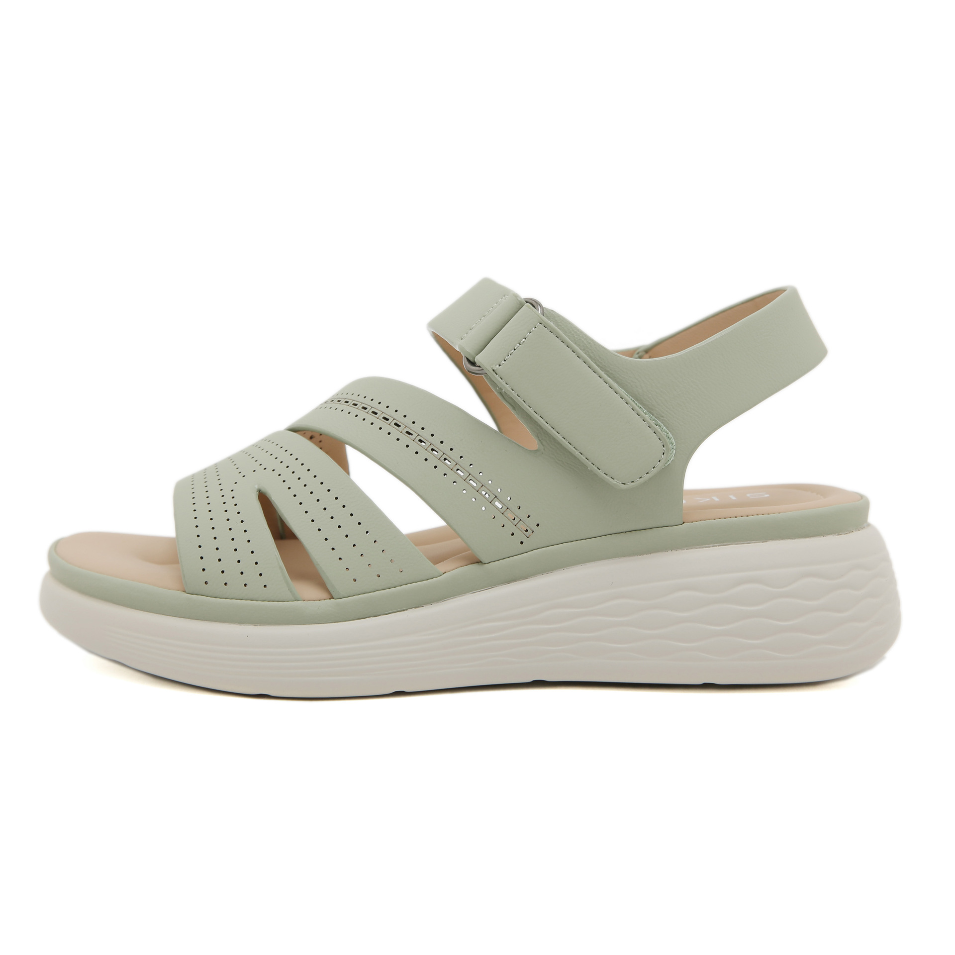 2025 nuevo punto de fondo grueso ligero antideslizante cómodo deportivo casual moda velcro sandalias para mujeres