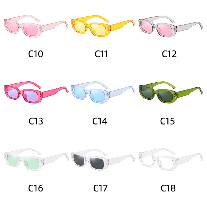 Sunglasses Classification PC, UV400 Protection Lens Material Fashion Color Block PC UV400 Protection Square Full Frame Women's Sunglasses