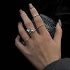 Adjustable brand ring hip-hop style stainless steel suitable for men and women, punk style, on index finger