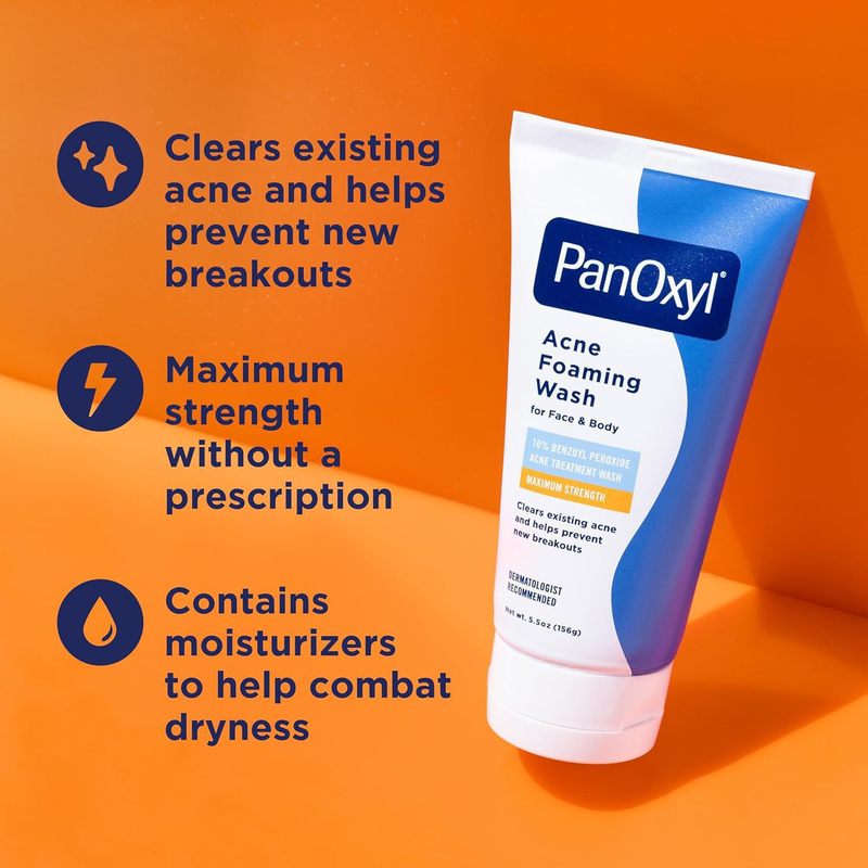 【官方认证】现货 新版PanOxyl 10% 过氧化苯甲酰祛痘泡沫洗面奶|undefined