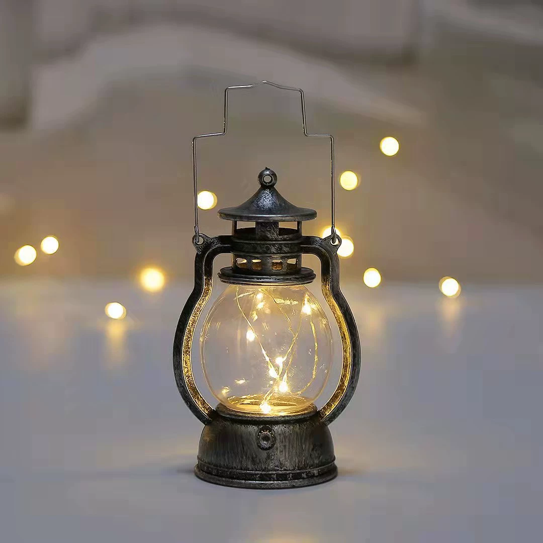 LED-винтовая лампа, пластиковая абажур, мерцание теплого света, аккумуляторная (AG10×3)