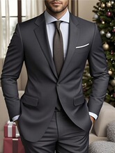 A 90523 Double Button Solid Color Suit Set ��ɫ��������