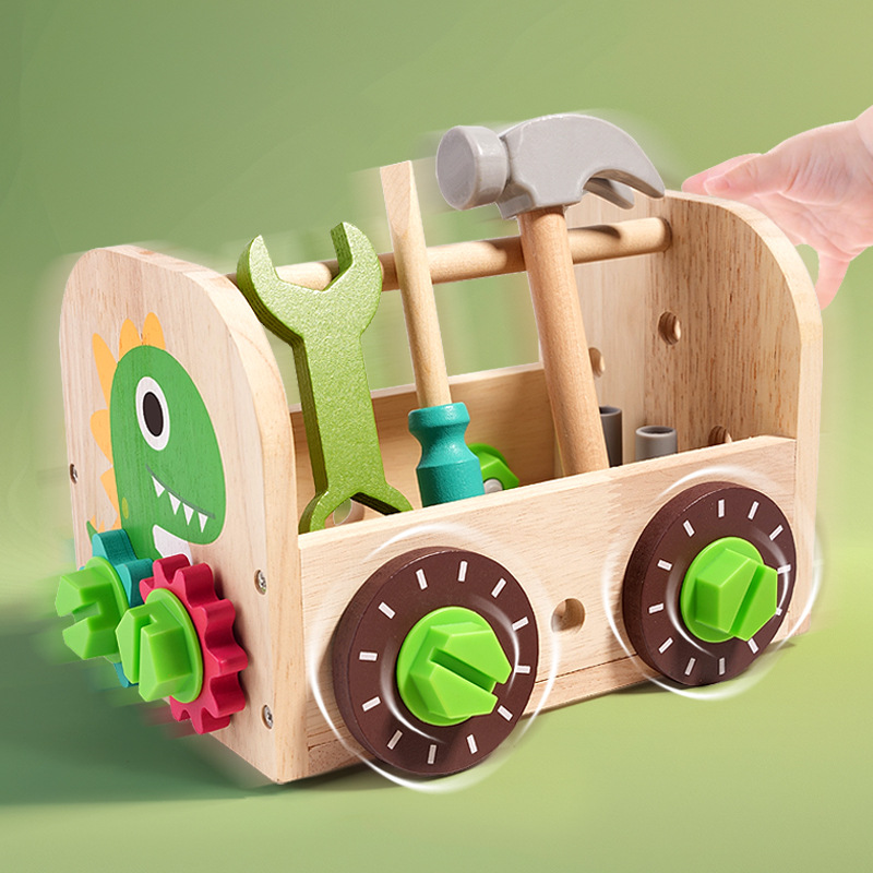 Caja de herramientas de reparación de simulación Desmontaje práctico para niños, tornillo, juguete educativo, combinación de tuercas para niños y niñas, extraíble