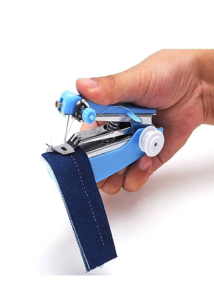 ✅Home Small Sewing Machine Portable Manual Mini Handheld Simple Clothes Tailor Machine 15