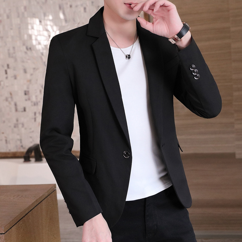 2022 Home -- Solid suit coat Korean Edition Self cultivation man 's suit jacket