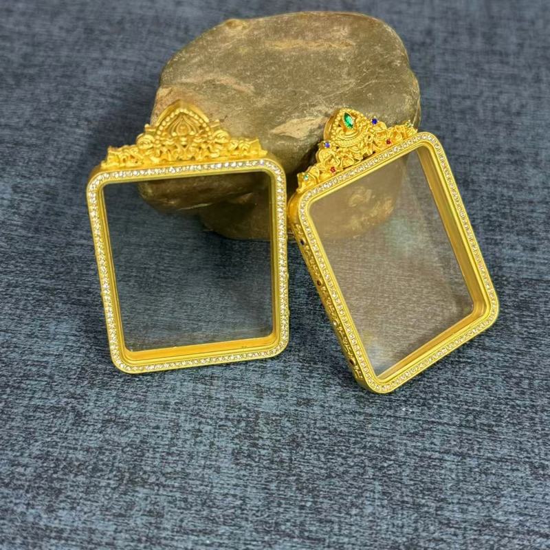 タングカダイヤモンドメッキ金メッキ新シェルゴールド両面中空ガウボックス防水モデル 45*55 タングカボックス手描きシェル|undefined