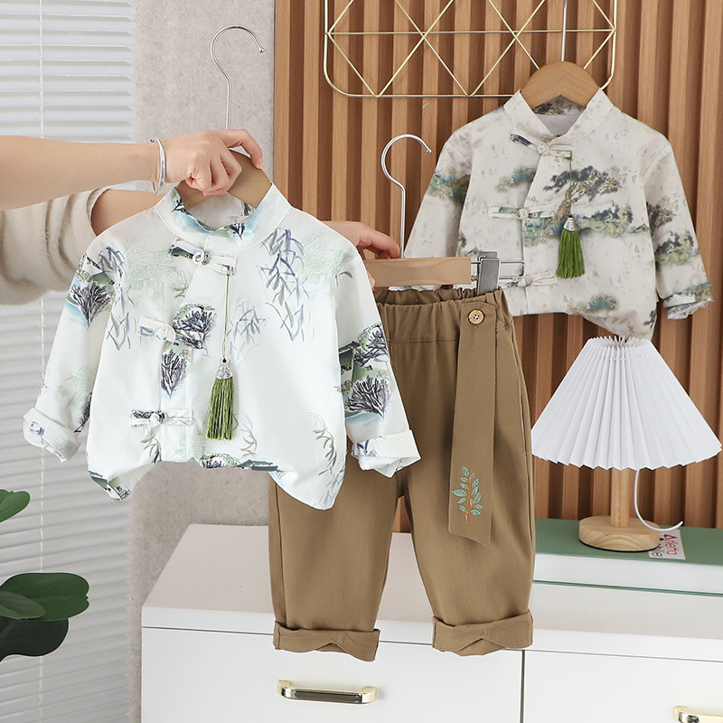 Demi-season children's retro shirt for boys