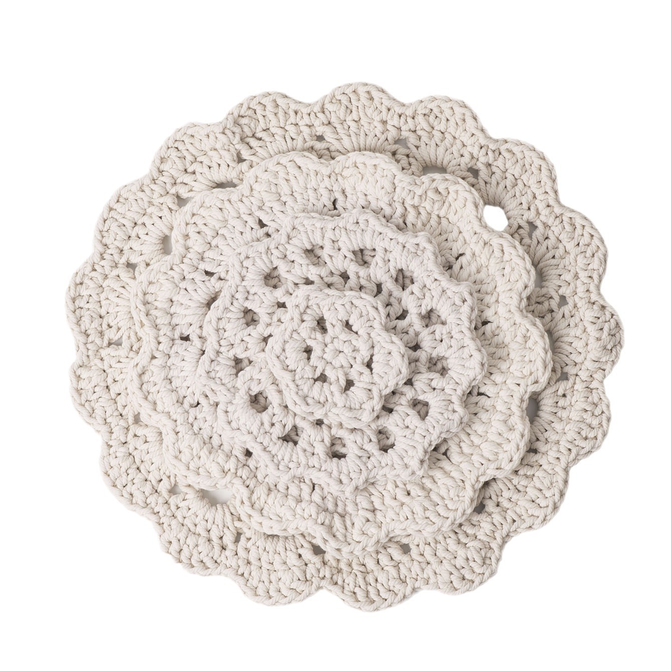 Nórdico de algodón cuerdas de viento taza almohadilla de alta calidad decoración de mesa de comedor cuerdas de algodón trenzadas almohadilla de aislamiento térmico circular accesorios de comida occidental almohadilla de platos