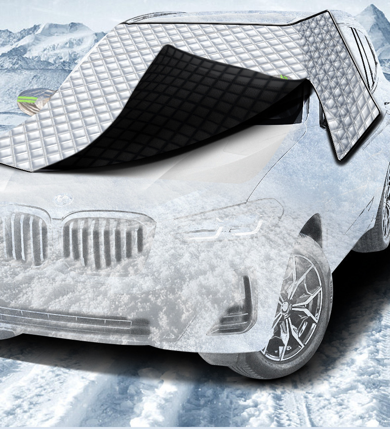 Cross-Border Car Snow Shield, Anti-Snow and Anti-Freeze Front Snow Shield, Enlarged and Thickened Sunshade, Winter Car Snow Cover