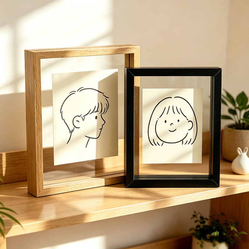 Double-sided transparent glass photo frame 6inch A4 photo frame custom DIY calligraphy and painting transparent specimen frame calligraphy picture frame empty frame