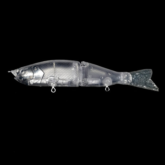 48.2g/17cm freshwater sea fishing two soft tail swimming bait transparent non-coated Luya bait embryo bait body