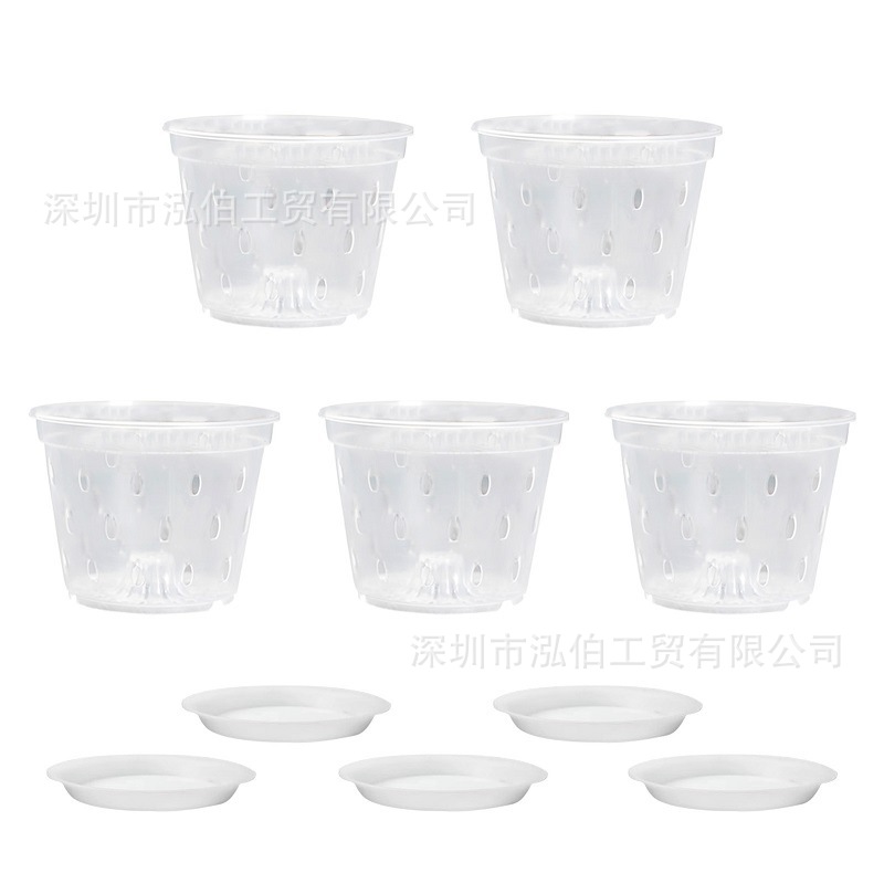 5 sets: orchid pot+base bead
