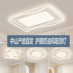 中山卧室灯吸顶灯现代简约灯具北欧极简家用主卧灯护眼儿童房间灯