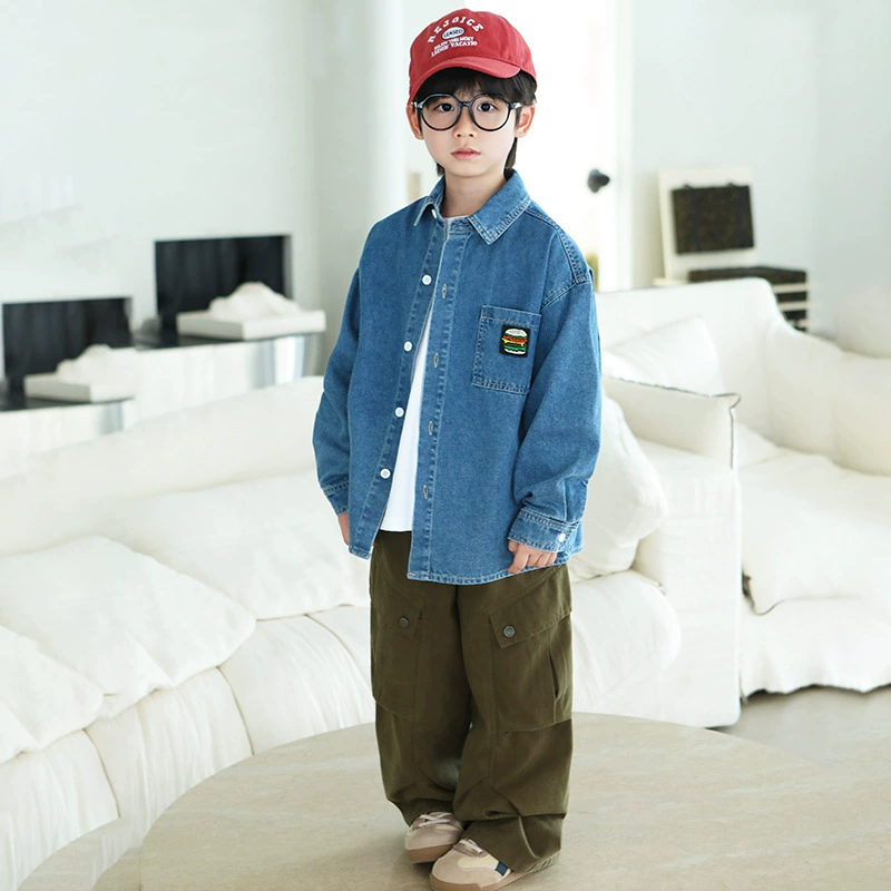 Children's summer clothing, autumn shirt, spring jacket for boys, trend of season, for teenagers