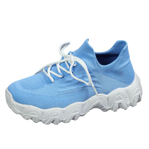 Specially available for large size sports women's shoes, breathable flying knitted socks, slip-on shoes