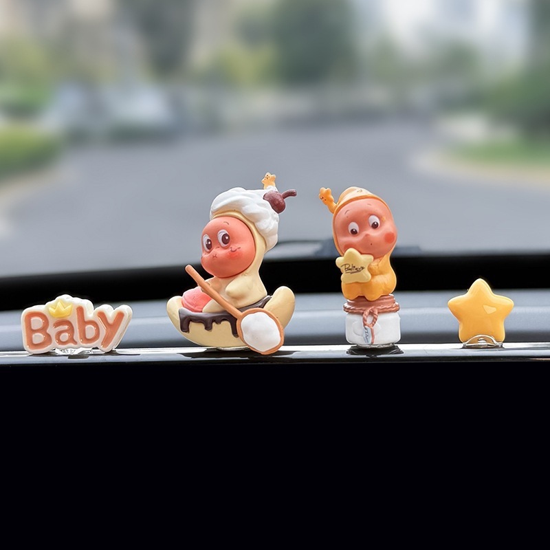 车载摆件星星人汽车中控显示屏幕车内装饰品可爱创意女生2025新款|undefined