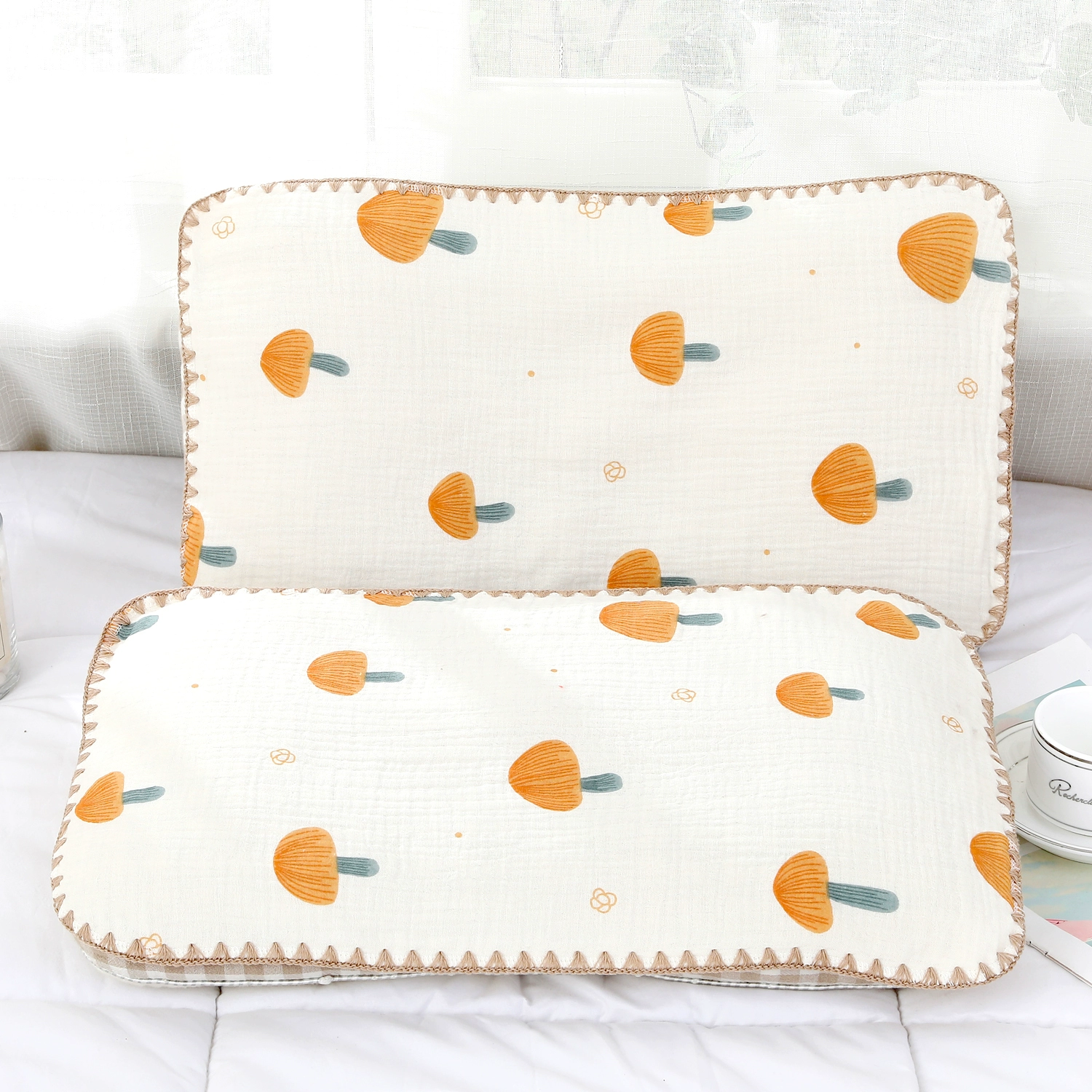 Cotton gauze breathable pillow for kindergarten for students