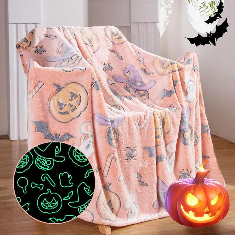Halloween Blanket Pumpkin Throw Blanket Glow in the Dark Blanket Ghost Boo Bat Blanket Kids Throw Girls Halloween Blanket Pumpkin Throw Blanket Glow in the Dark Blanket Ghost Boo Bat Blanket Kids Throw Girls