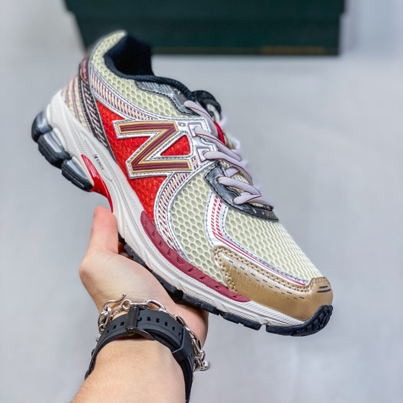 純粋なオリジナル NB860 V2 春と夏のレトロなミレニアムスタイルの男性と女性のトレンディな靴メッシュ通気性クッション性軽量スポーツランニングシューズ|undefined