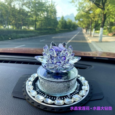 decorations, car perfume holders, jewelry, Perfplant seat - crystal-purple-large-diamond-cushion