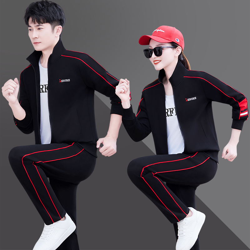 Autumn 2024 New Couple Sportswear Korean Casual Long Sleeve Sports suit Men's Autumn Running Clothes Women's Sweatshirt