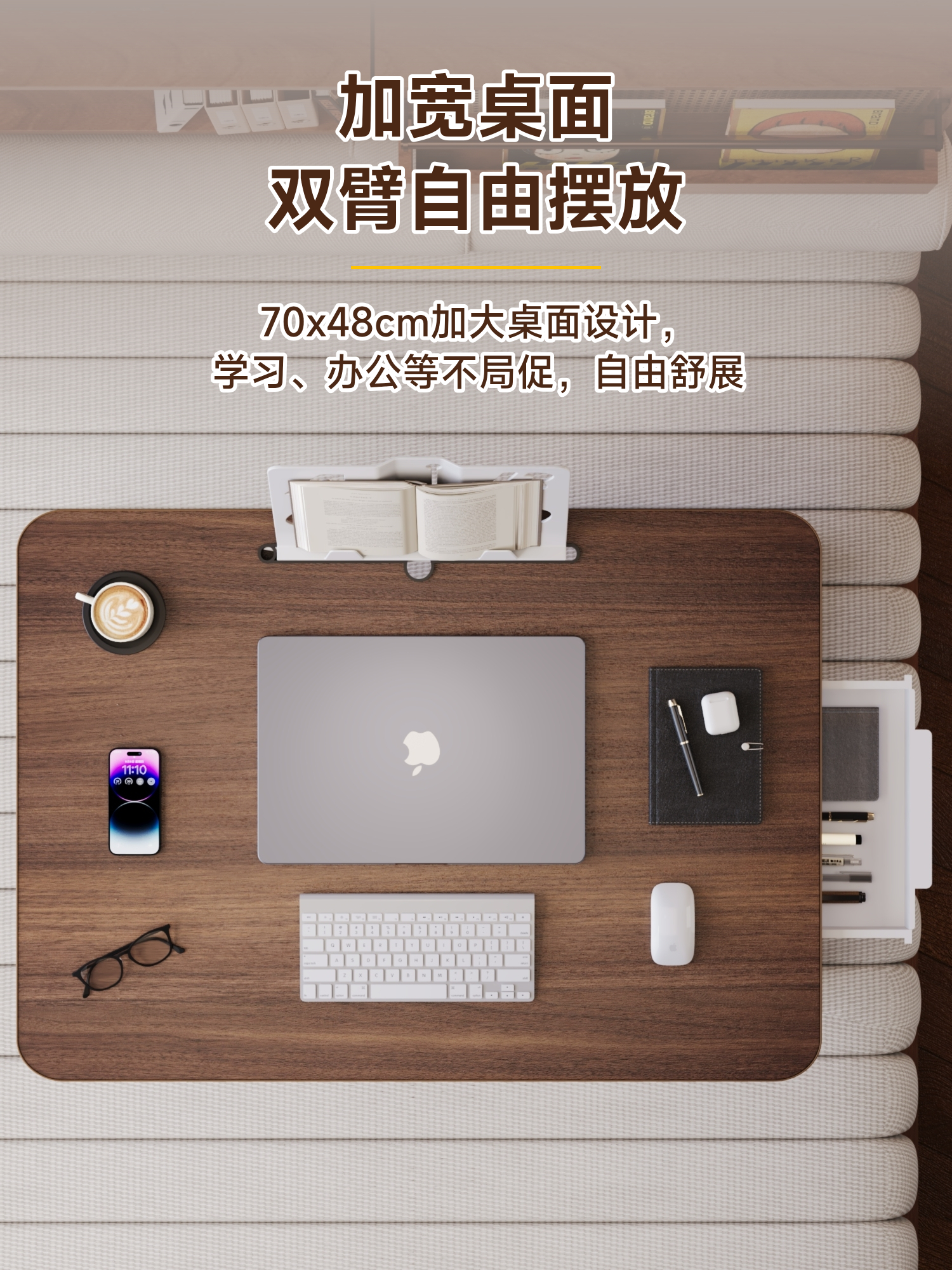 ♔ Small Bed Table, Foldable Office Desk, Computer Desk, Dormitory Study Table, Writing Desk, Simple Desk, Small Table