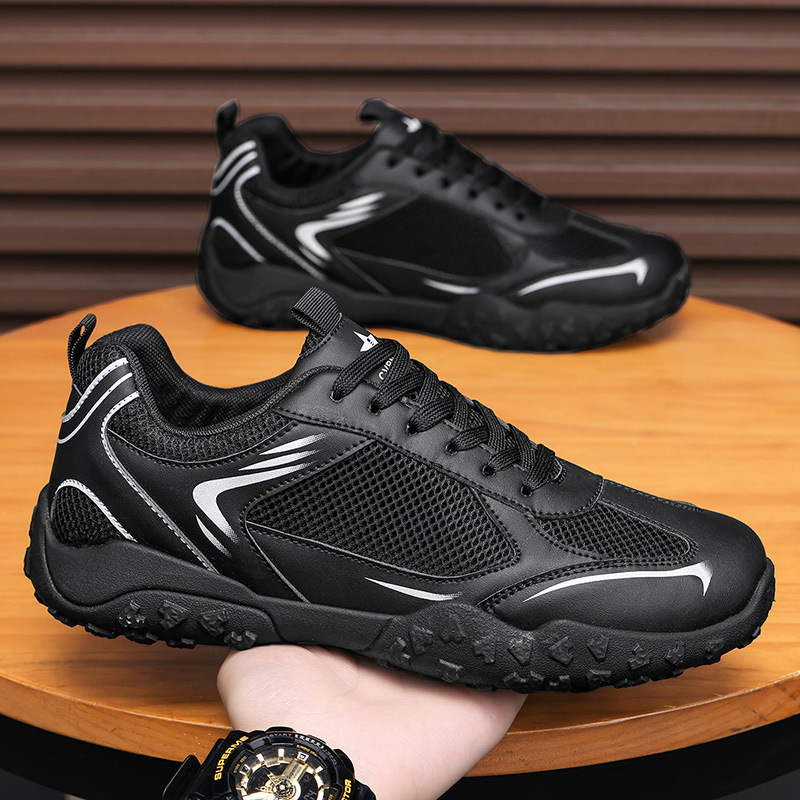 2026 Summer Retro German Training Men's Breathable Mesh Shoes, Wide Barefoot Wide-Toe Outdoor Hiking Sports Casual Shoes