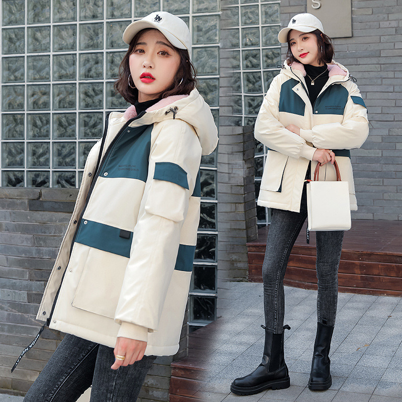 2021 nuevo engrosado para superar el estilo de mujer largo estilo coreano suelto abrigo de invierno delgado calentamiento abrigo de algodón para mujeres image 3