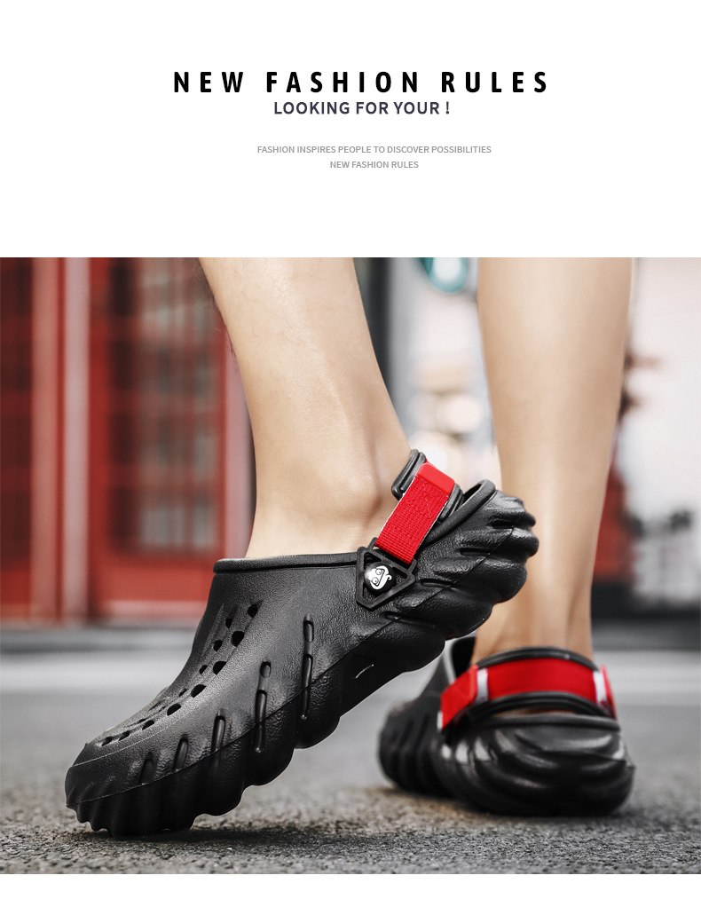 Breathable Garden Slippers For Men Lightweight Beach Sandals_voghion.com