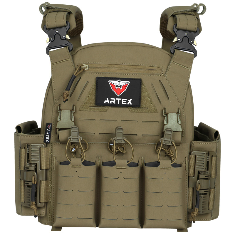 Artex8317 chaleco táctico multifuncional resistente al desgaste a prueba de agua 500D nylon láser molle entrenamiento chaleco