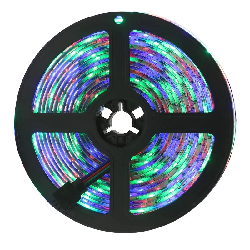 Светодиодная RGB лента 5050 SMD, 60 свет/м, Bluetooth 44‑кнопки + приложение, 12В, IP20/IP65